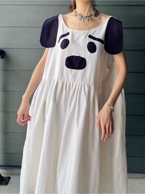 Puppy Mood | Handmade Patchwork Puppy Face Dress SKU 07216 Plus Size